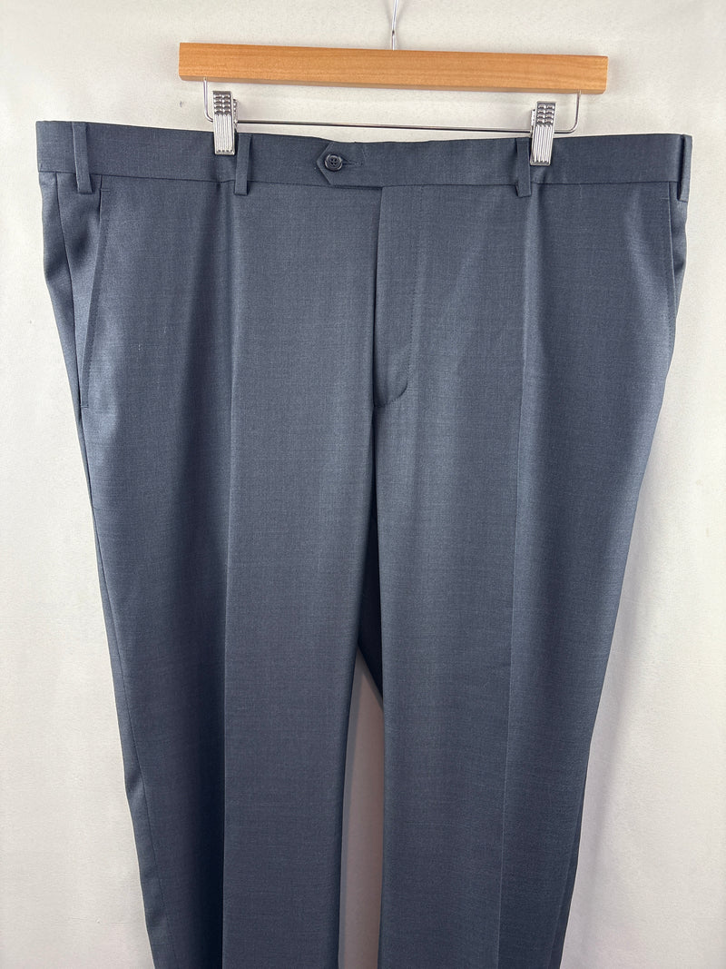 Men’s Santorelli Size 44 Blue Pleated Wool Dress Pants