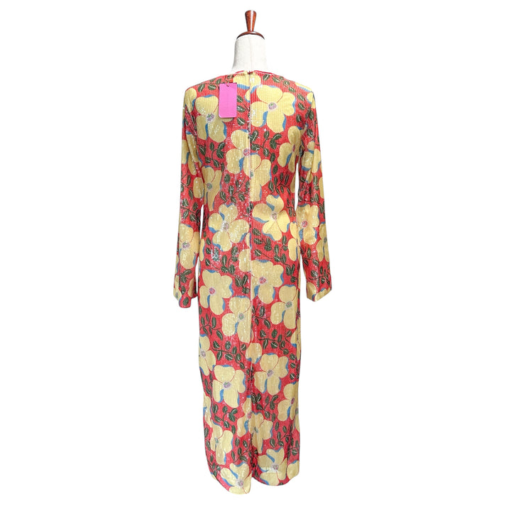Rhode Size 4 NWT Terry Dress Scarlet Martinique Midi Vacation Boho Sequined