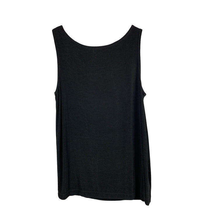 Black Sleeveless Scoop Neck Tank Top Womens Size L