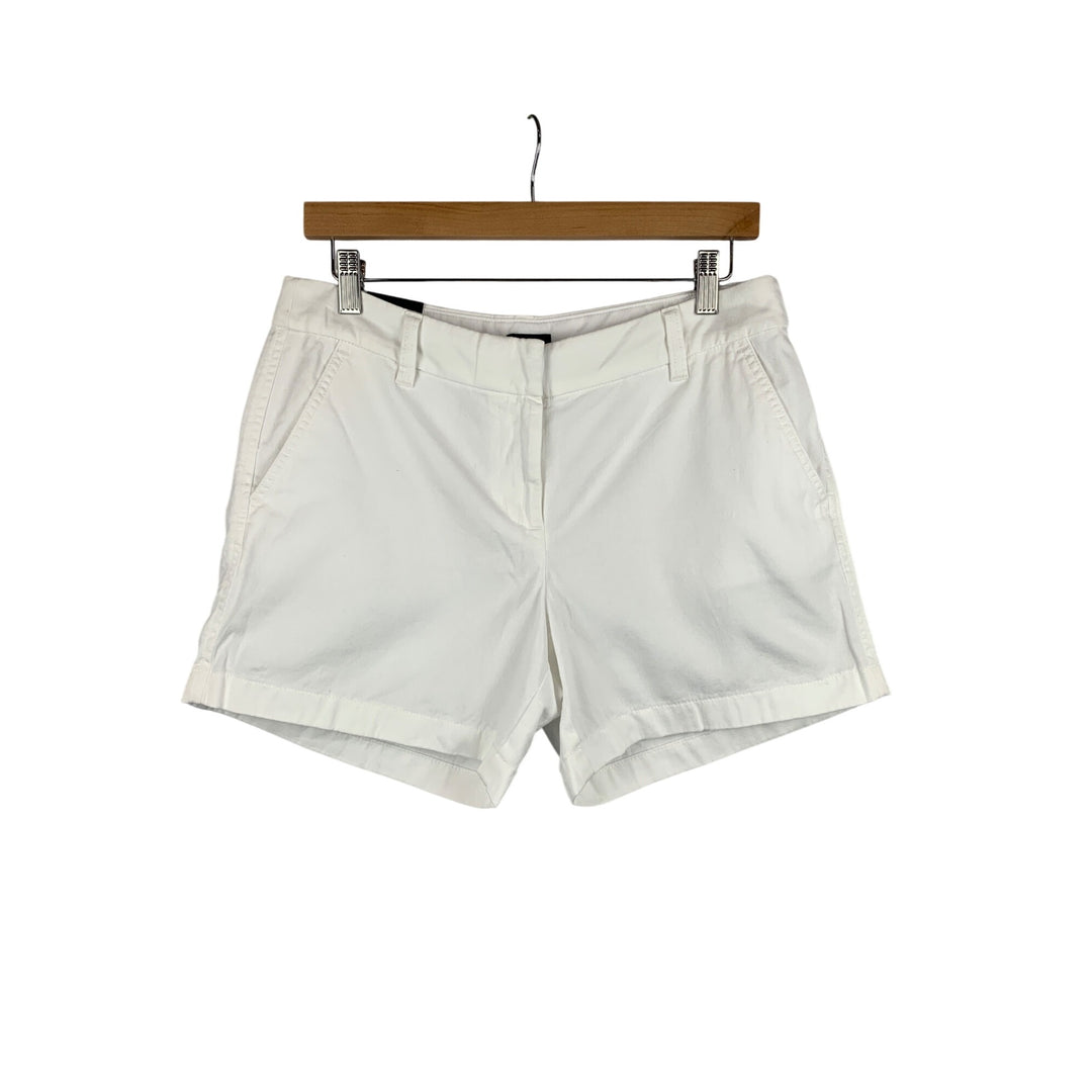 J.Crew Womens White Cotton Shorts Size 6