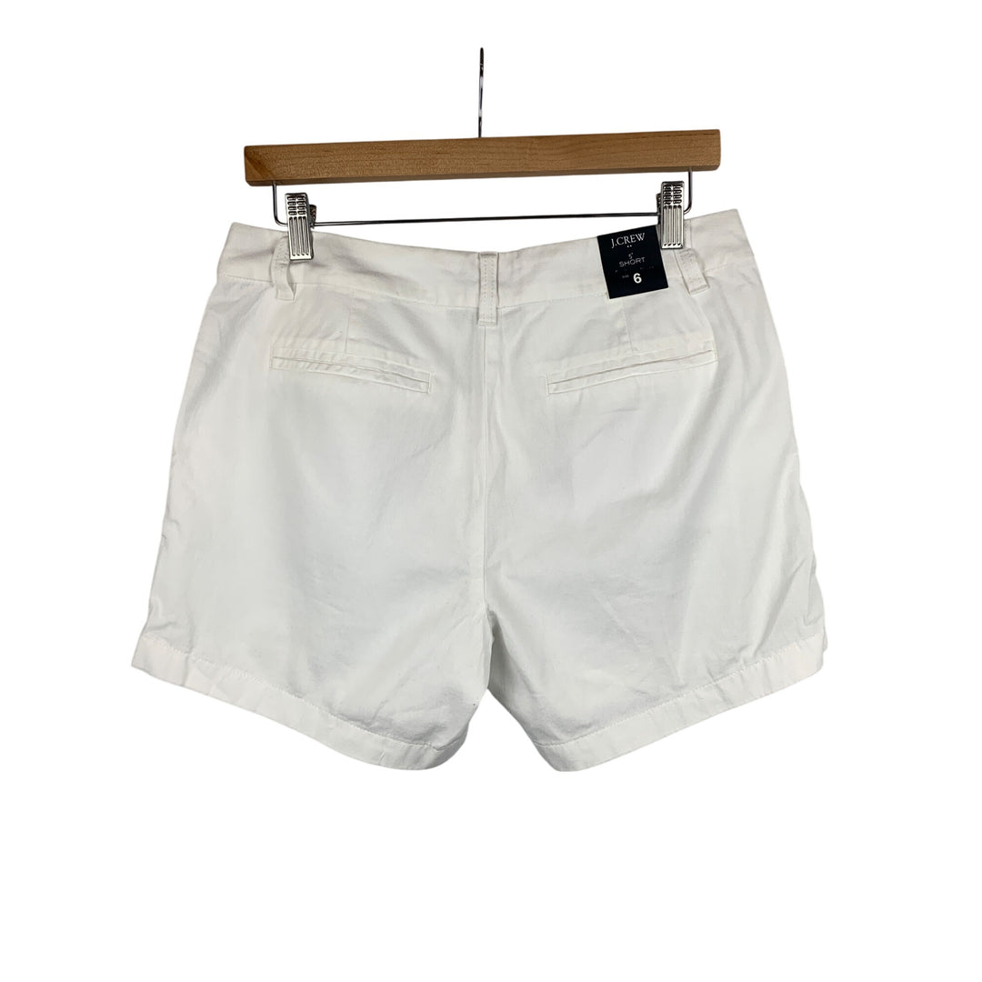 J.Crew Womens White Cotton Shorts Size 6