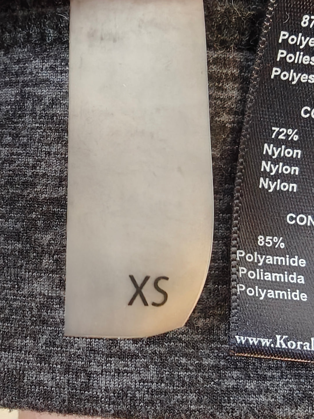 Womens Koral Activewear Leggings Gray Black Size XS