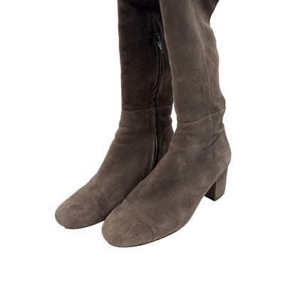 Halogen Women’s Gray Felt Knee High Boots Size 7.5 – Stylish Winter Tall Shoes