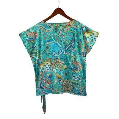 Women's Ralph Lauren Colorful Pattern Shirt, 100% Cotton - Size 1X