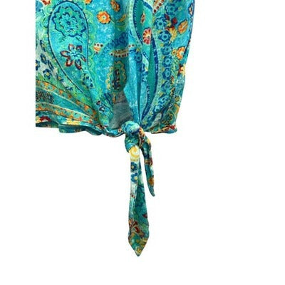 Women's Ralph Lauren Colorful Pattern Shirt, 100% Cotton - Size 1X