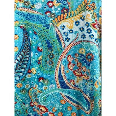 Women's Ralph Lauren Colorful Pattern Shirt, 100% Cotton - Size 1X