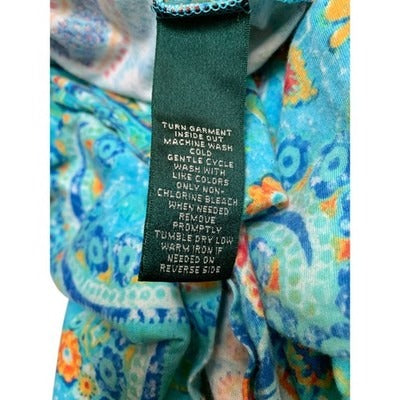 Women's Ralph Lauren Colorful Pattern Shirt, 100% Cotton - Size 1X