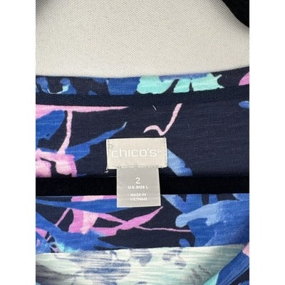 Chico’s Women’s Multicolor Patterned Long Sleeve Shirt Chico's Sz 2