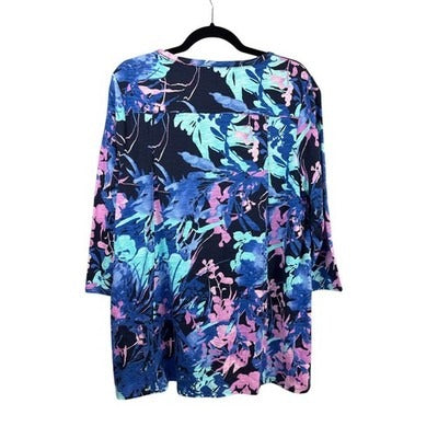 Chico’s Women’s Multicolor Patterned Long Sleeve Shirt Chico's Sz 2