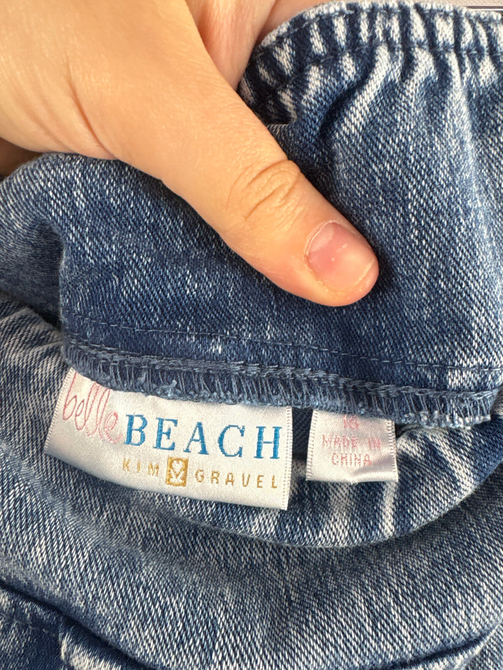 Women’s Belle Beach Kim Gravel Size 16 Blue Wide Leg Jeans