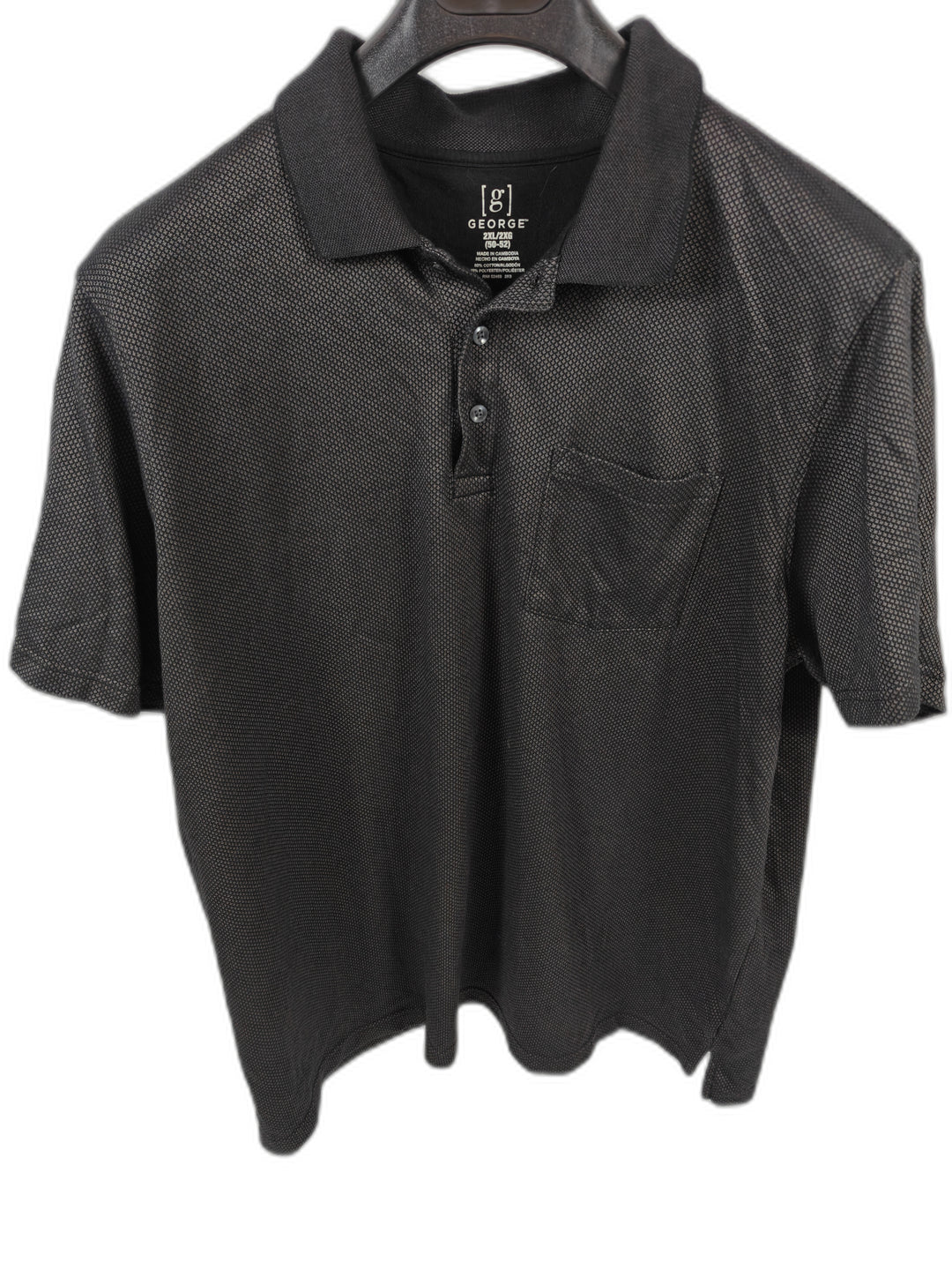 Mens George Polo Shirt Black 2XL