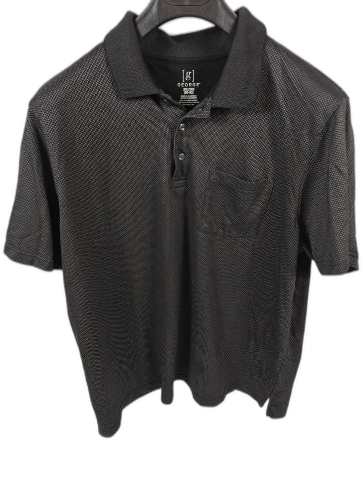Mens George Polo Shirt Black 2XL