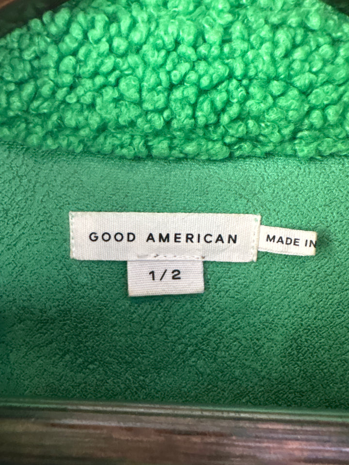 Women’s Good American Size 1/2 Bright Green Sherpa Jacket