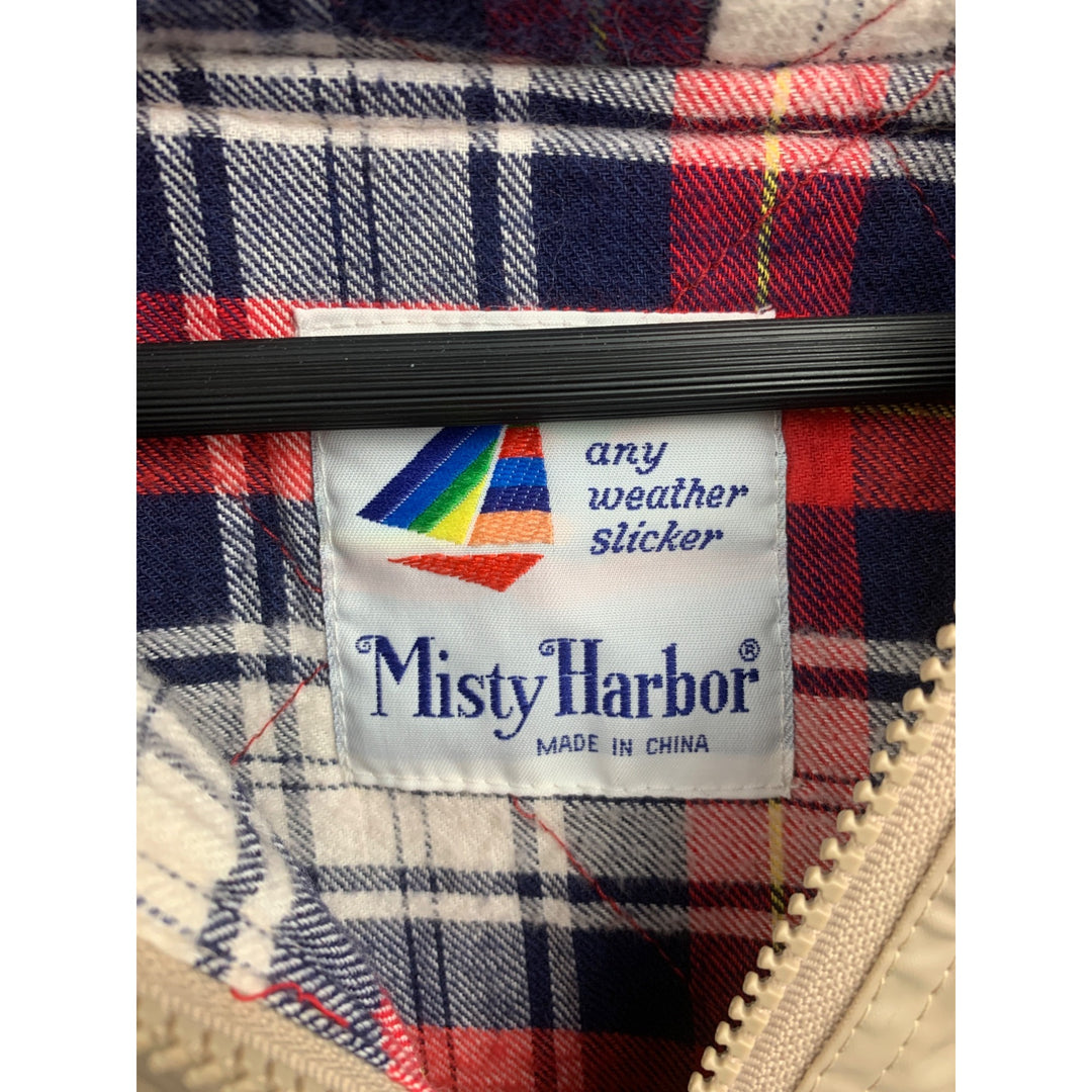 Misty Harbor Beige Hooded Raincoat With Plaid Lining & Front Pockets