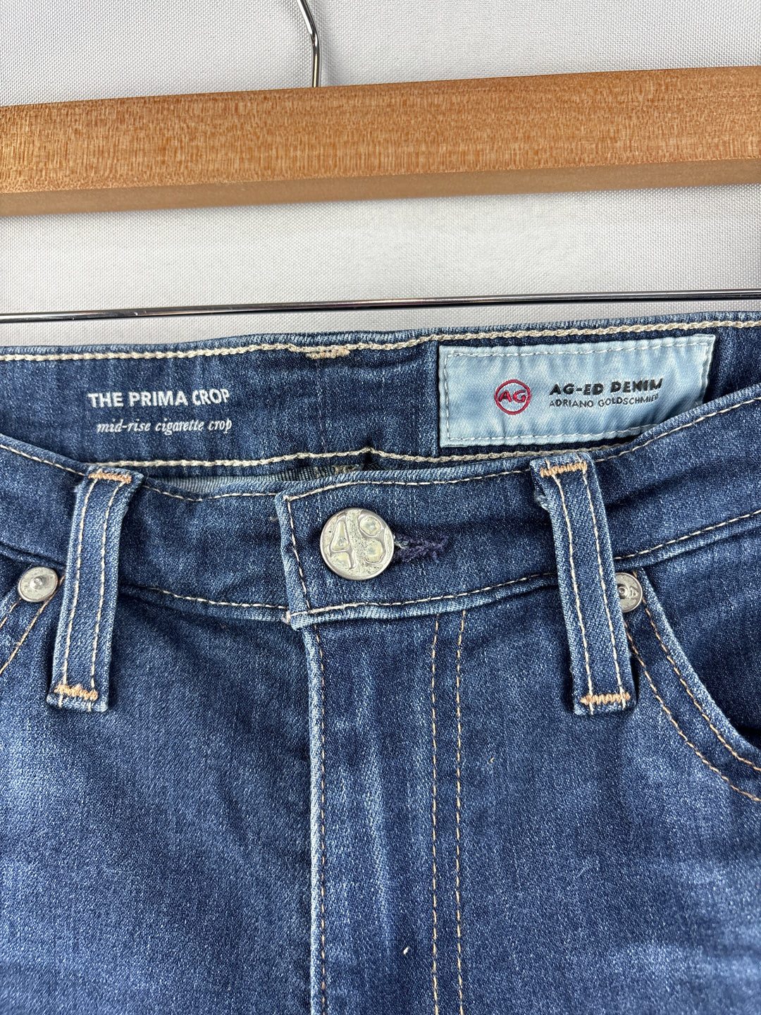 Women’s AG-ED Size 26 Dark Wash Blue Skinny Jeans