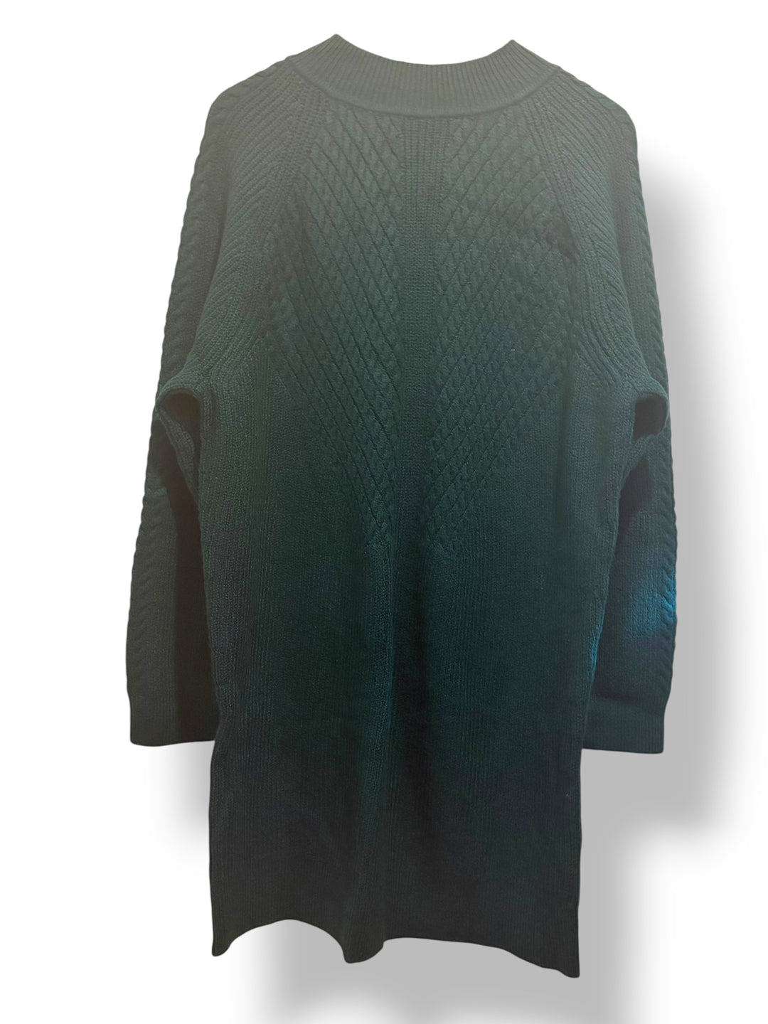 Banana Republic Hunter Green Cable Knit Sweater Dress XL NWT Dark Academia Librarian