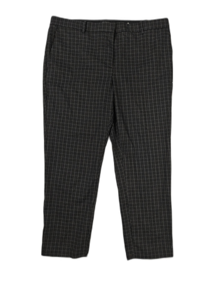 Womens Ann Taylor Dress Pants Black Plaid Size 12
