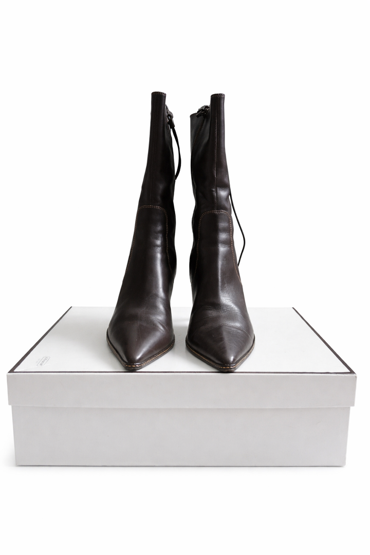 Women's Coach Sammi Calf Leather Boots 9.5 Medium width