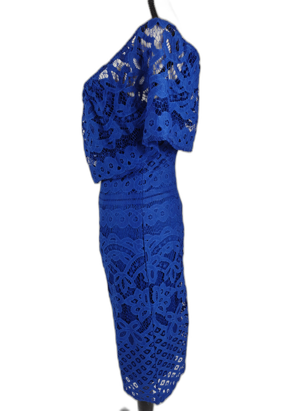 Women’s Sharagano Petite Lace Sheath Dress Cobalt Blue Size 4P