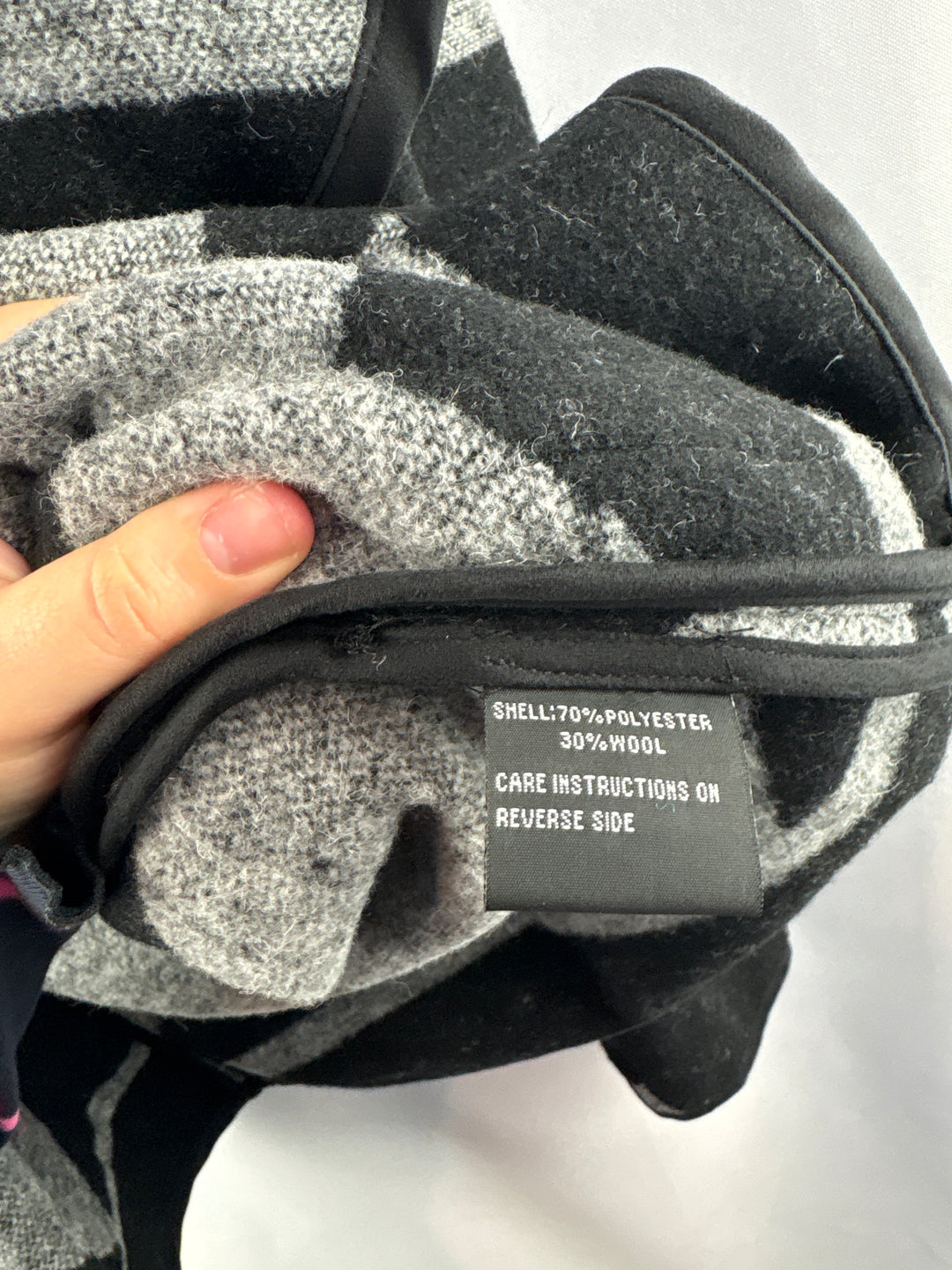 Women’s Montanaco Small Gray &amp; Black Patterned Jacket