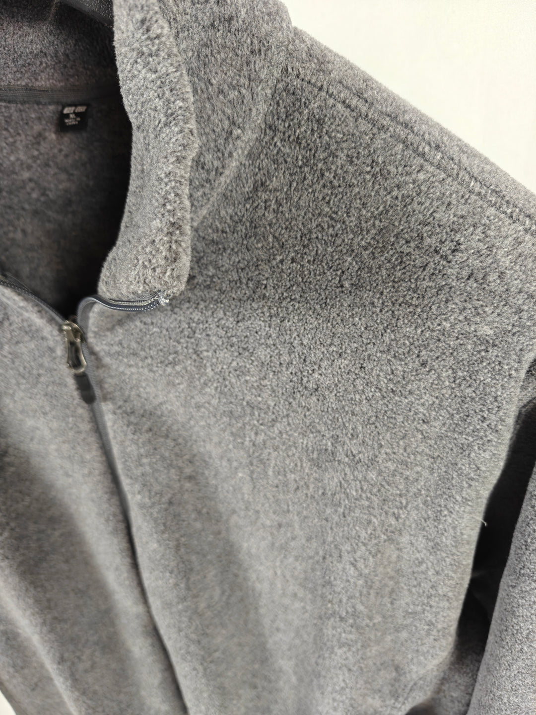 Men’s Uniqlo Full Zip Fleece Jacket Gray XL