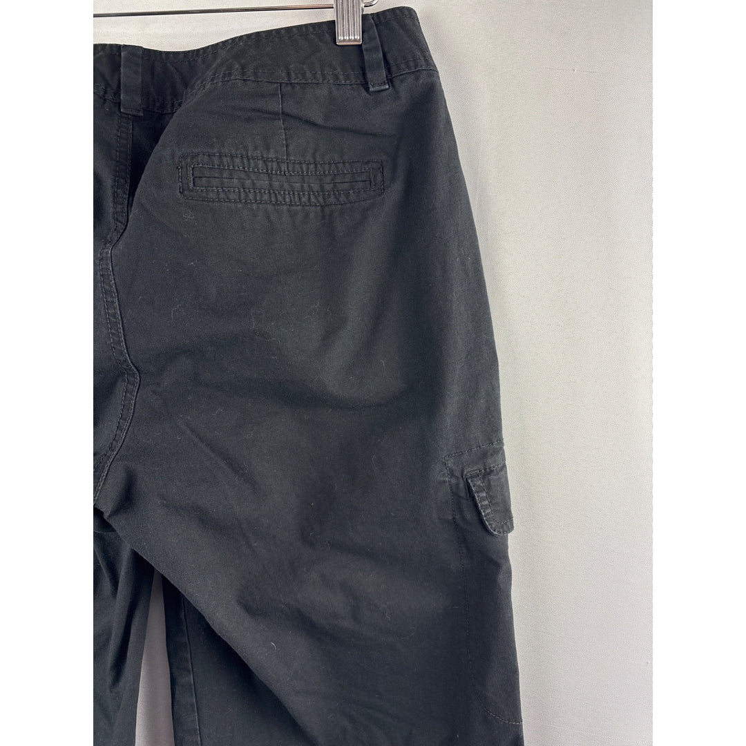 Dockers Womens Mid Rise Curvy Cargo Capris Size 6 Black