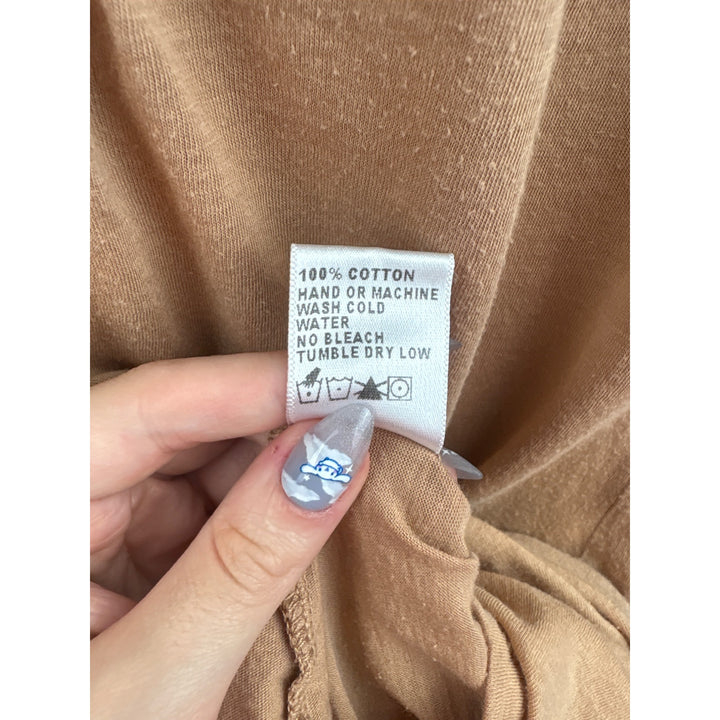 Women’s James Perse Size 4 Long Sleeve Light Brown Henley Shirt
