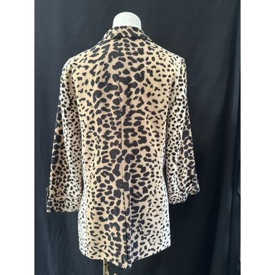 Apt.9 Womens Leopard Print Blazer Jacket L