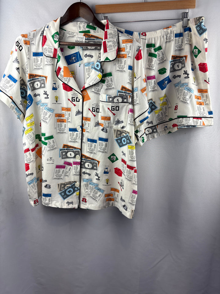 Women’s Bed Head Size 2X Monopoly Themed PJ Set
