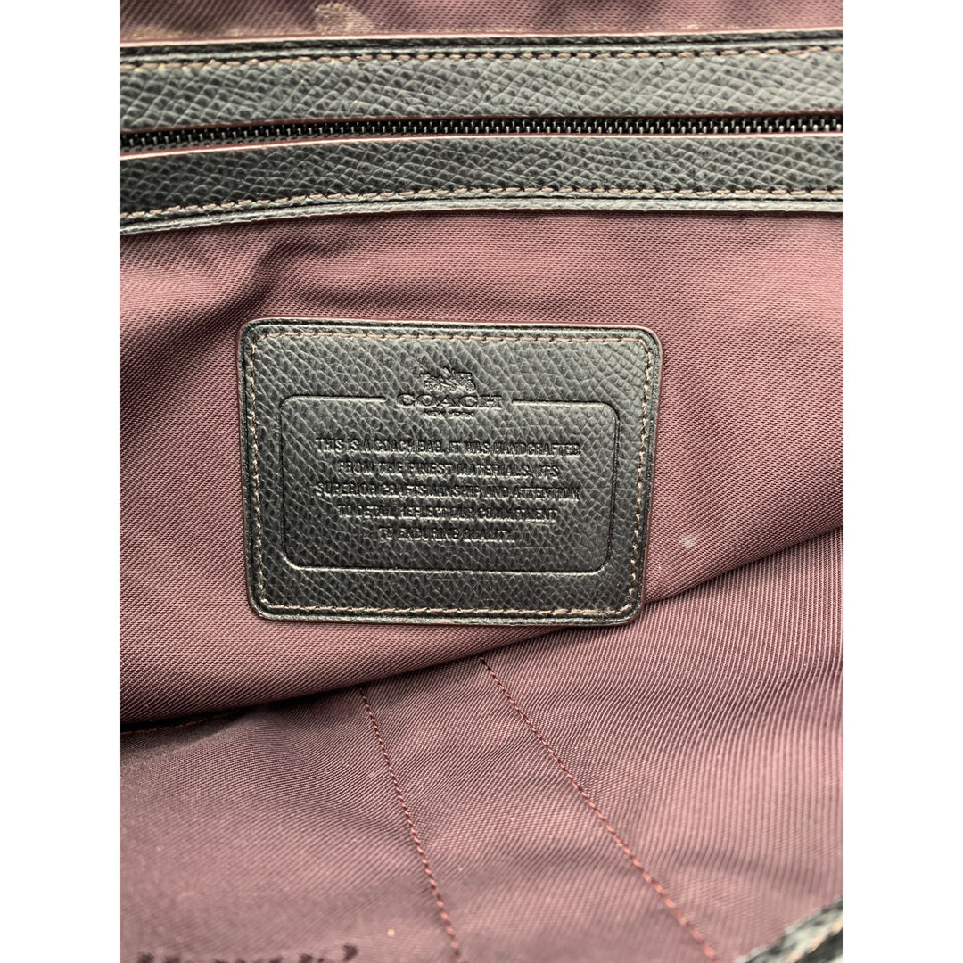 Coach Women’s Black Nylon Crossbody Bag With Leather Trim & Adjustable Strap