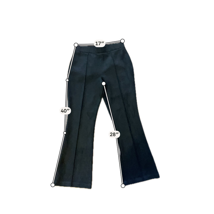 Matty M Women’s Black Pull-On Flare Pants Seam Front Stretch Dress Pants