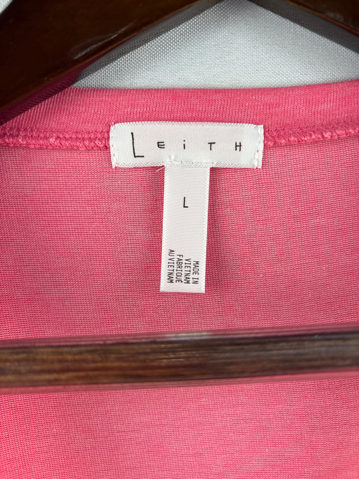 Women’s Leith Large Bright Pink Ruched Midi Bodycon Dress