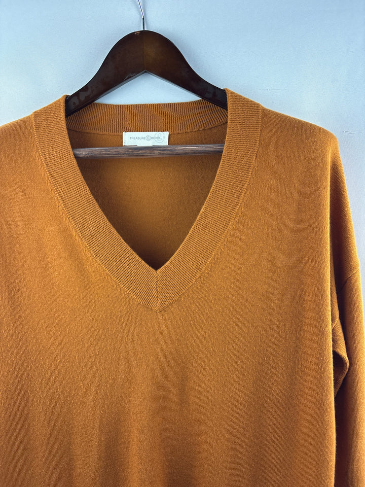 Women’s Treasure &amp; Bond Medium Pumpkin Orange Sweater