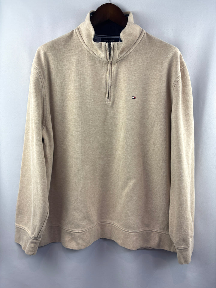 Men’s Tommy Hilfiger XXL Tan Half Zip Sweater