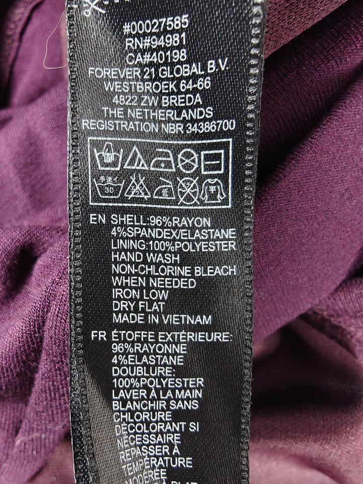 Women Forever 21 Bodycon Dress Purple Size M NWT