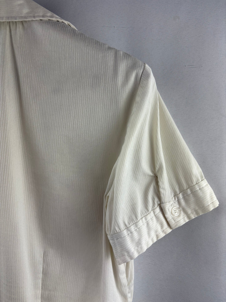 Women’s New York & Company Medium White Button Up Blouse