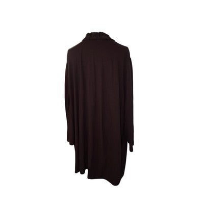Women's Roaman's Brown Cotton & Polyester Blend Cardigan- Size 2X