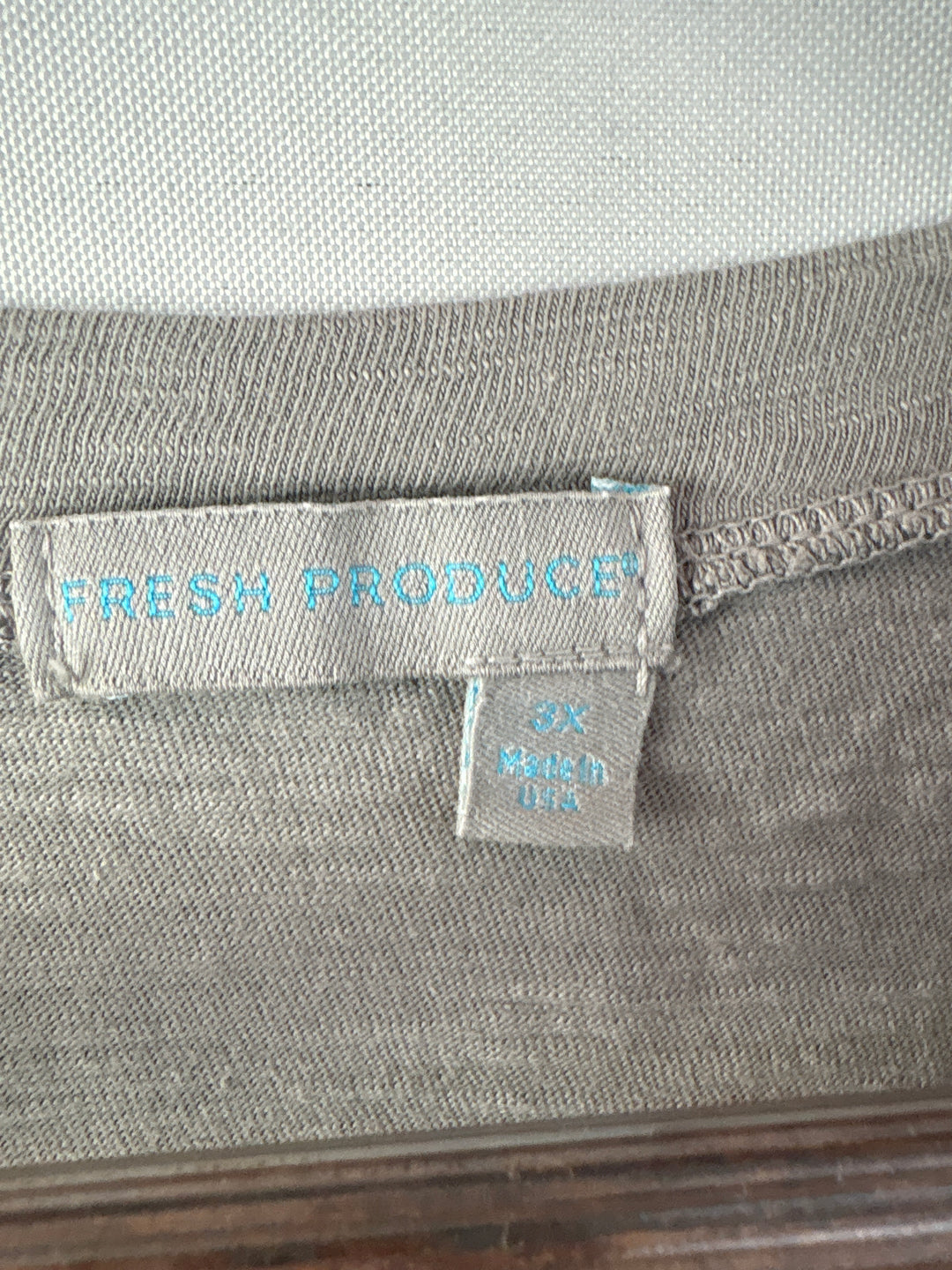 Women’s Fresh Produce Size 3X Heather Gray T-Shirt