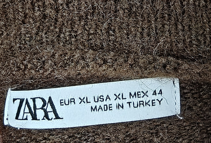 Men’s Zara Striped Polo Sweater Brown XL