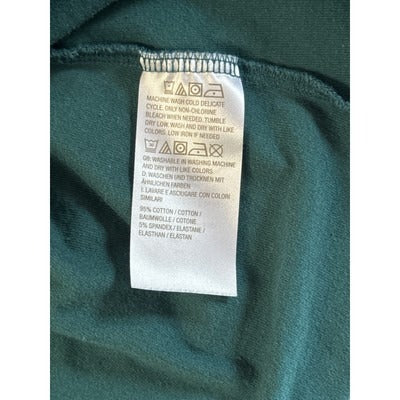 D&Co. Essentials Womens Long Sleeve Mock Turtleneck Top Size 2X Teal Cotton Blend Made In Vietnam