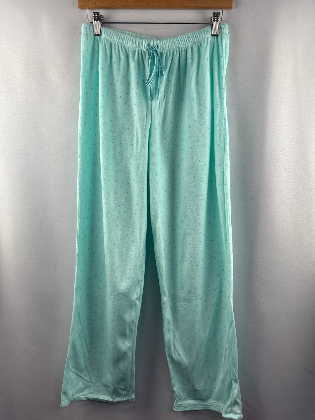 Women’s Aria Collection Small Seafoam Fuzzy Polka Dot PJS