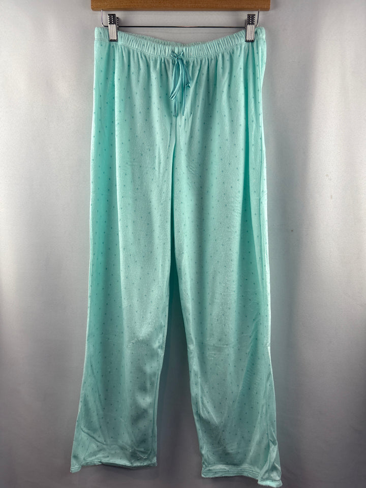 Women’s Aria Collection Small Seafoam Fuzzy Polka Dot PJS