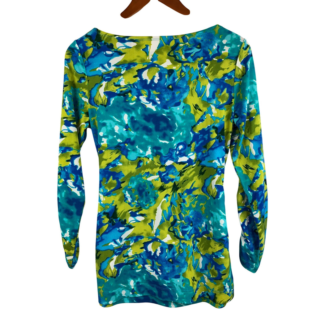 Simonton Says Womens Floral Long Sleeve Top XXS