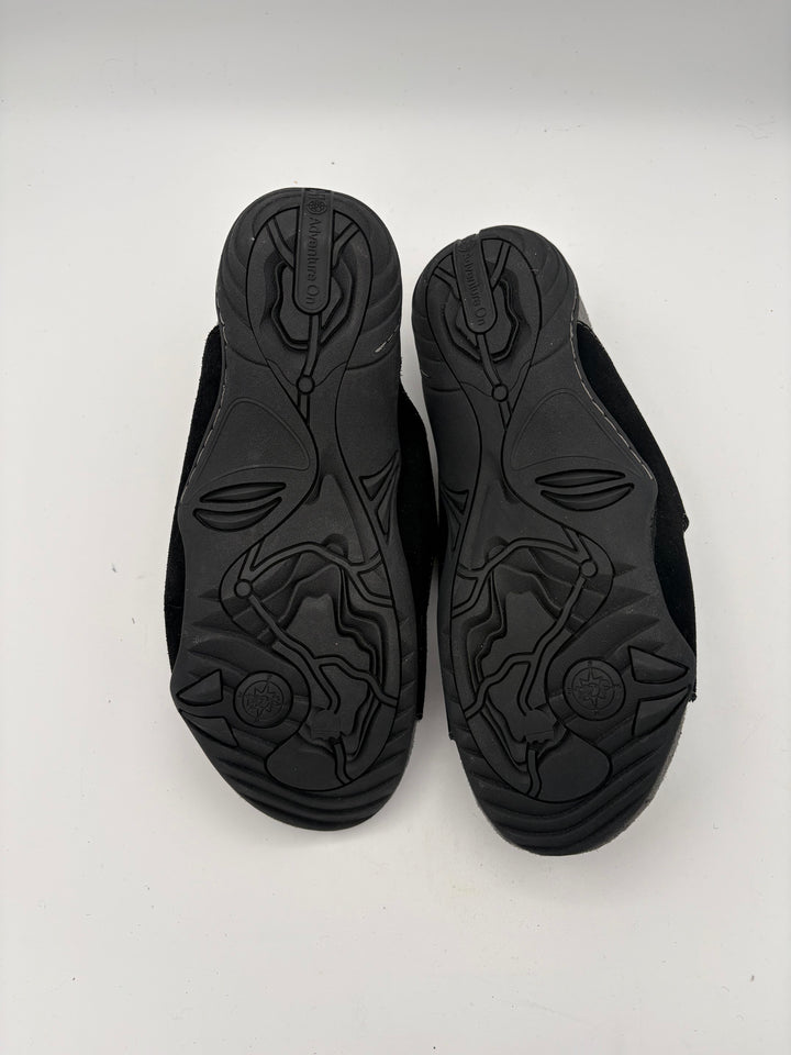 Women’s J-41 Size 8 Black Suede Slide Buckle Sandals