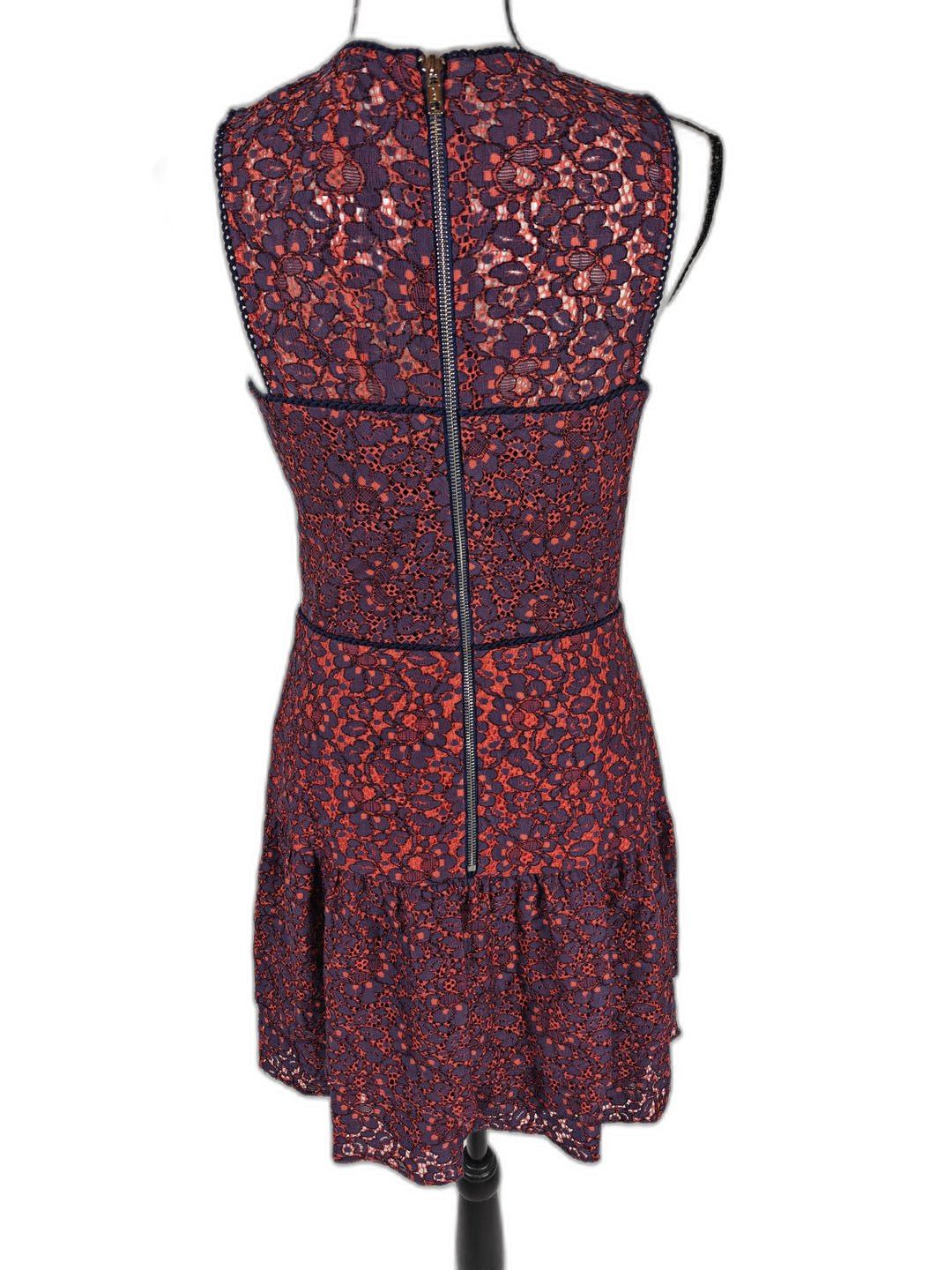 Womens Parker Nerissa Lace Dress Red Navy Size S