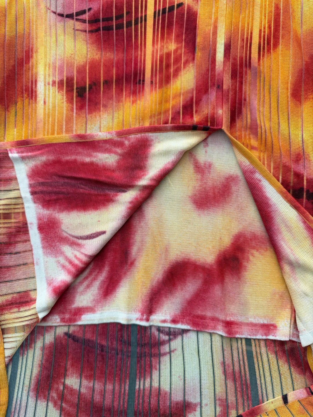 Christian Dior by John Galliano Abstract Print Knit Midi Skirt
