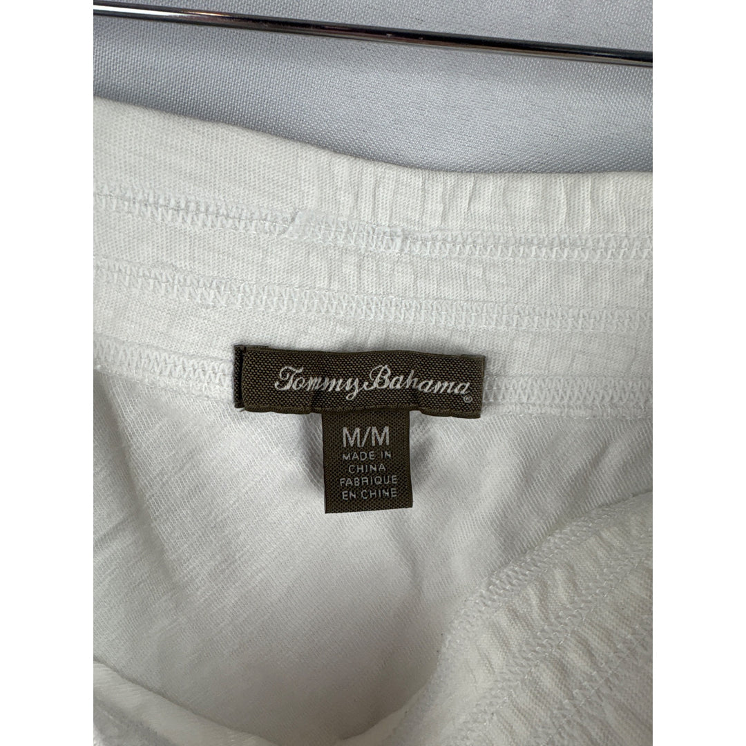 Tommy Bahama Womens White A-Line Skirt M 100% Cotton