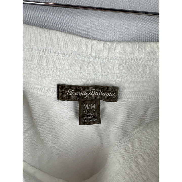 Tommy Bahama Womens White A-Line Skirt M 100% Cotton