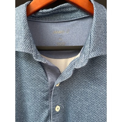 Callaway Mens Blue Textured Polo Shirt Size XL