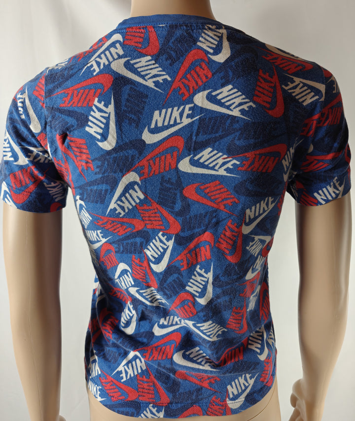 Womens Nike T Shirt Blue Red White Size M